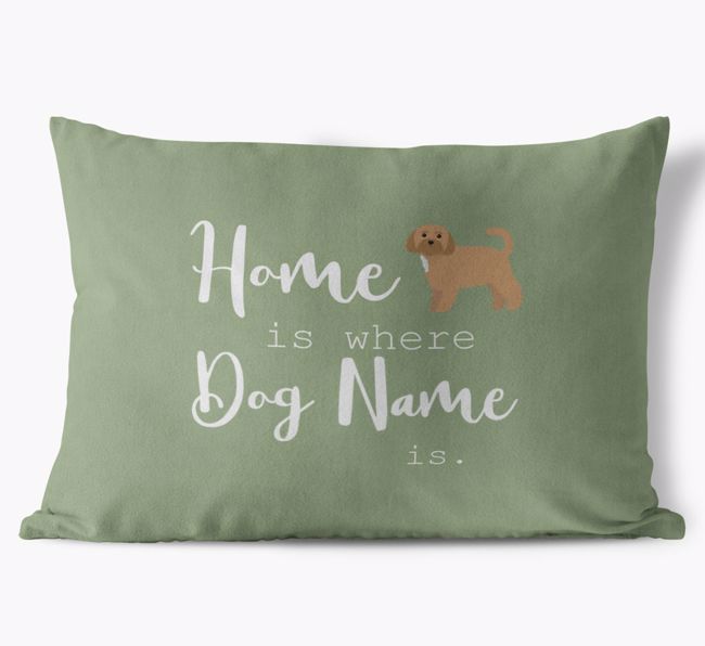 Home Is Where ... Is : Personalized {breedFullName} Soft Touch Pillow